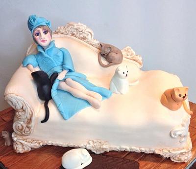 Crazy cat lady - Cake by Lesi Lambert - Lambert Academy of Sugar Craft