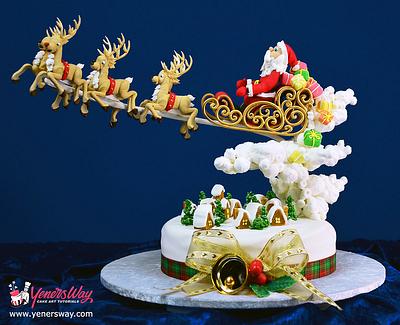 Santa's in Town Christmas Cake - Cake by Serdar Yener | Yeners Way - Cake Art Tutorials