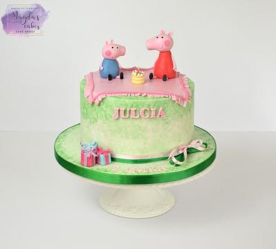 Peppa and George - Cake by Magda's Cakes (Magda Pietkiewicz)
