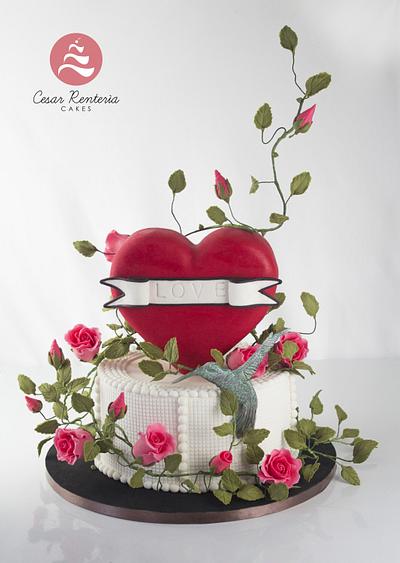 San Valentin - Cake by Cesar Renteria Cakes