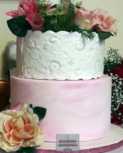 Lace Wedding Cake - Cake by RupalsCakes (MACARONS MERINGUES &MORE )