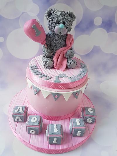 Teddy bear 1st birthday. - Cake by Jenny Dowd