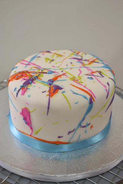 Splattered Cake & Cupcakes - Cake by LaTanya J
