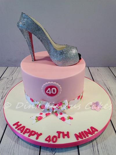 Glittery shoe - Cake by Dinkylicious Cakes