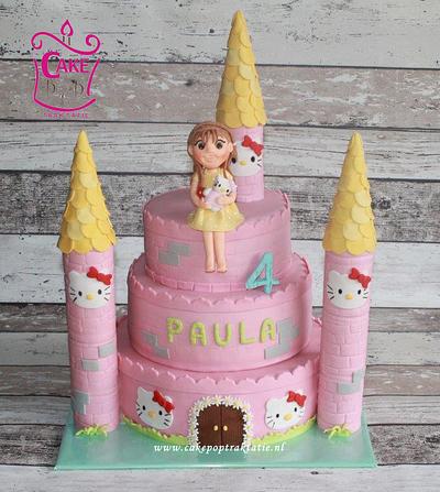 Hello Kitty Castle - Cake by Cakepoptraktatie