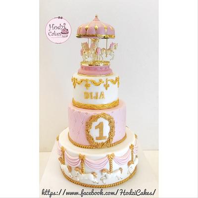 Pink Carousel Cake 💖🤗 - Cake by Hend Taha-HODZI CAKES