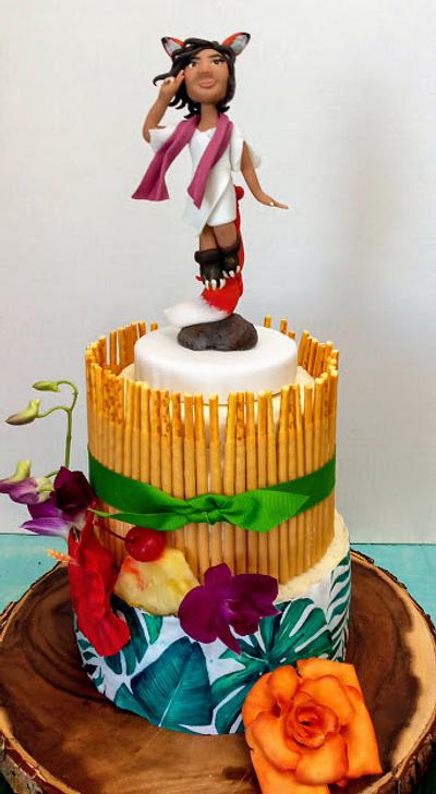 Tropical Fox Cake - Cake by Cup N Cakes a la C'ART by Karen
