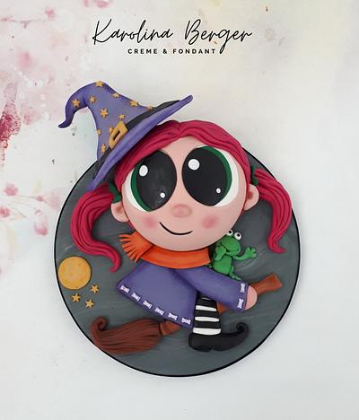 Halloween Little Witch Cake - Cake by Creme & Fondant