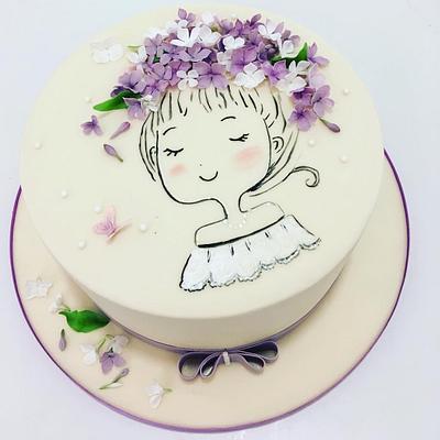 Lilac girl.. - Cake by Olga Danilova