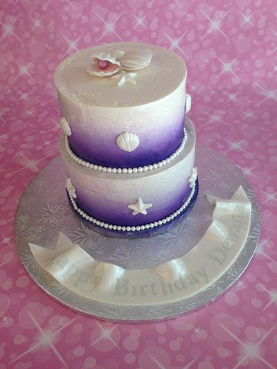 Purple beach theme - Cake by Doshia