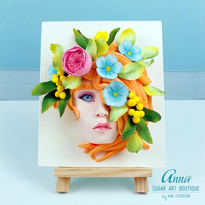 Flower Girl Plaque - Cake International 2019 - Cake by Anna Sugar Art Boutique