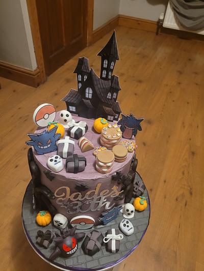 Pokemon birthday/ Halloween cake  - Cake by Mrslaycock