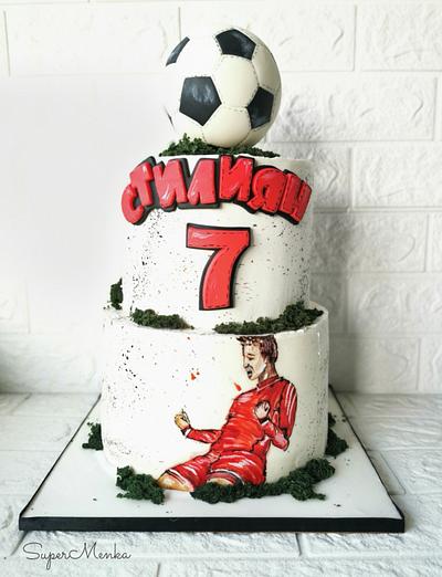 Hand painted football cake - Cake by Stamena Dobrudjelieva