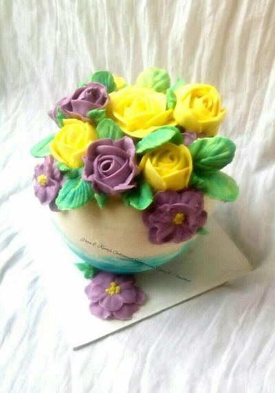 Flowers for Mom - Cake by Chanda Rozario