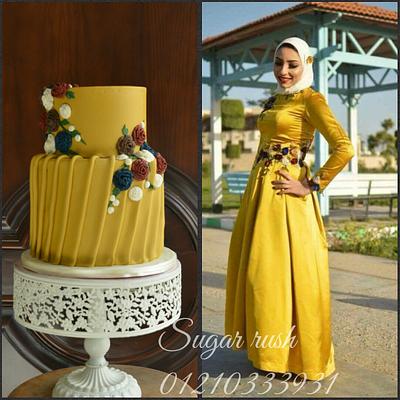 engagement dress cake  - Cake by Sara Mohamed