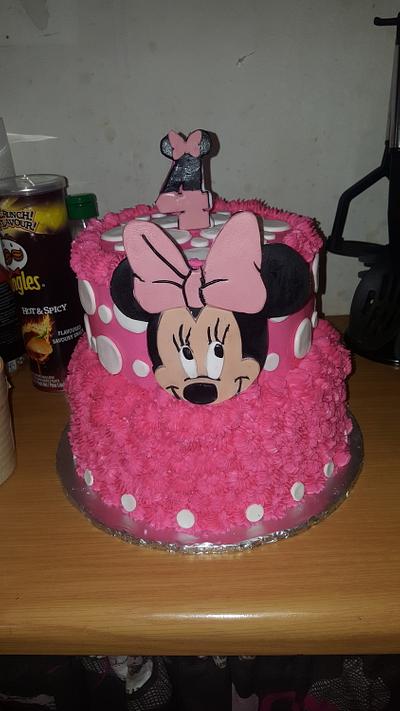 Pink Minnie with polka dots and alot of pink. - Cake by Del.wls
