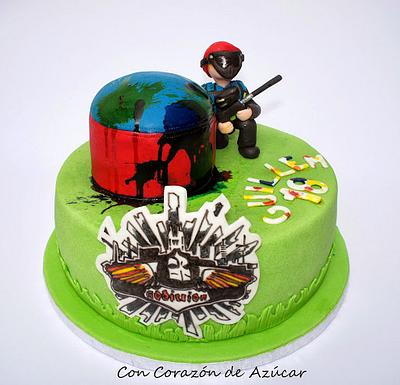 Paintball Cake - Cake by Florence Devouge