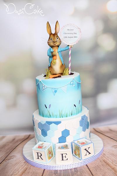 Peter Rabbit Christening Cake - Cake by DusiCake