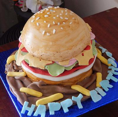 Burger cake  - Cake by Nehasree Kulkarni