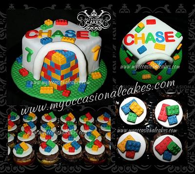 Lego Cake & Cupcakes - Cake by Occasional Cakes