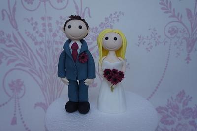 Bride and Groom Cake Toppers - Cake by Let's Eat Cake