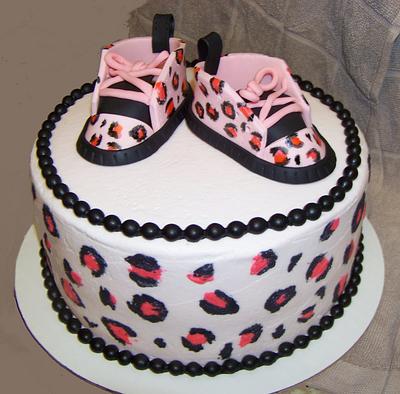 Leopard Print Baby Shoes - Cake by Bambi Pruch