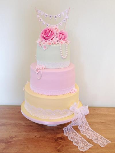 Pastel Wedding Cake - Cake by Claire Lawrence