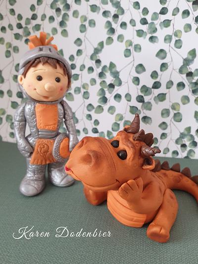 Knight and dragon - Cake by Karen Dodenbier
