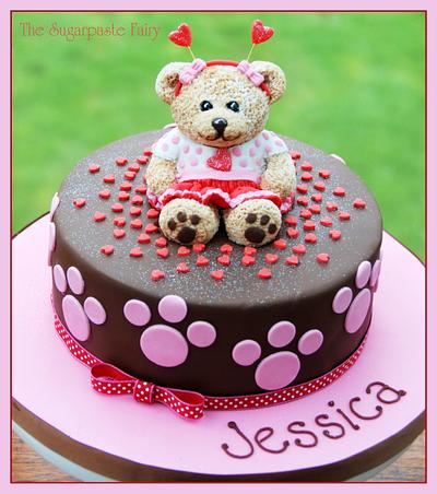Valentine's Build-a-Bear - Cake by The Sugarpaste Fairy