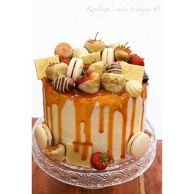 Salted caramel drip  - Cake by Kayleigh's cake boutique 