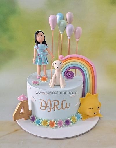 Fondant cake for daughter's birthday - Cake by Sweet Mantra Homemade Customized Cakes Pune