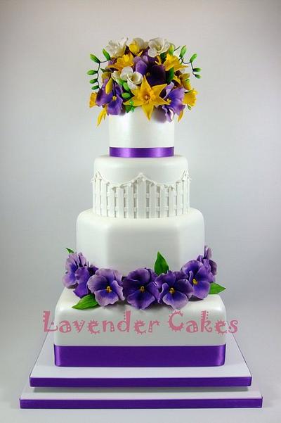 Spring Pansies - Cake by Jenny Gibson