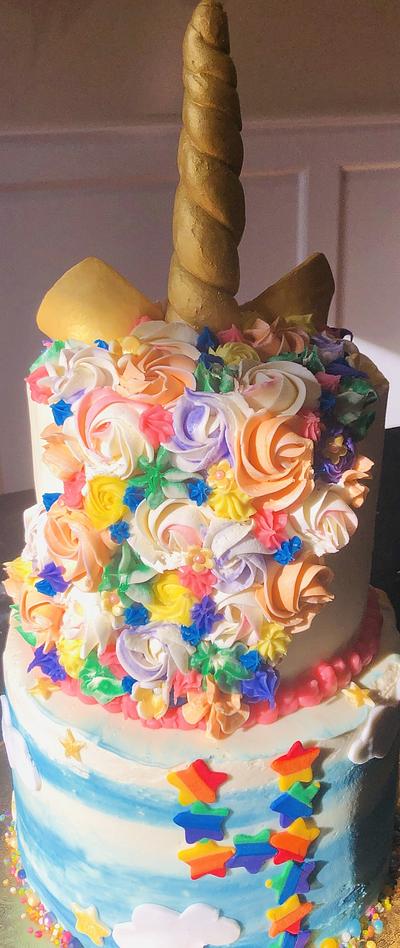 Unicorn birthday cake - Cake by MerMade
