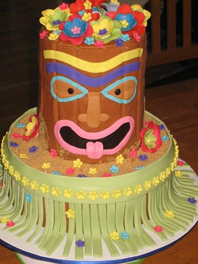 Tiki Man Cake Hula Luau Party - Cake by Kristen