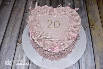 Heart Lambeth cake - Cake by Daria Albanese