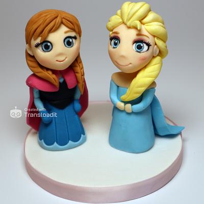 Frozen Elsa and Anna - Cake by Figurki Personalizowane