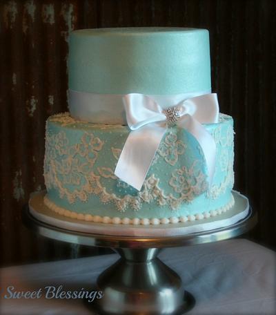 Lace Wedding  - Cake by SweetBlessings