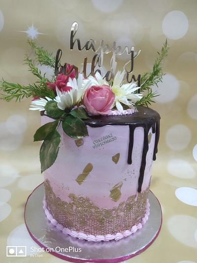 Floral Birthday Elegancy - Cake by Cakebake