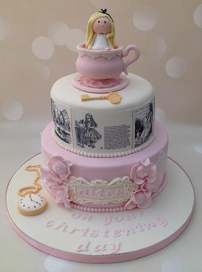 Alice in Wonderland Christening Cake - Cake by Yvonne Beesley
