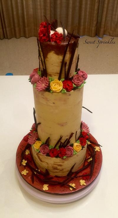 Buttercream floral cake - Cake by Deepa Pathmanathan