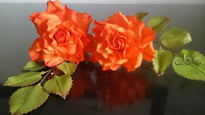 Orange Roses - Cake by Ashwini Tupe