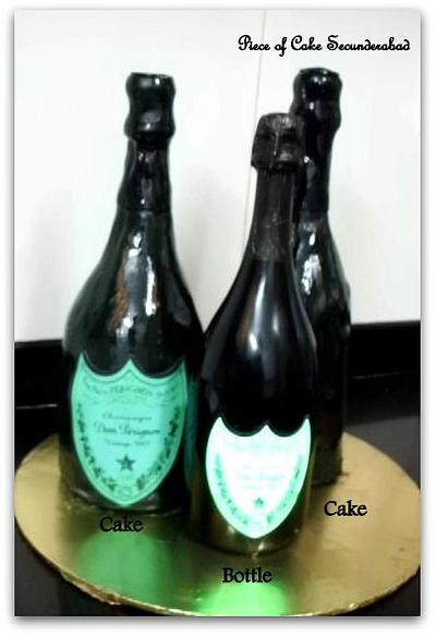 Champagne Bottle Cake - Cake by anoopa