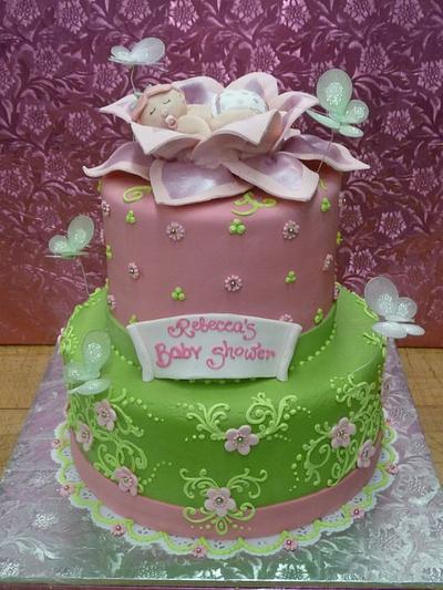 Baby in flower   - Cake by Svetlana 