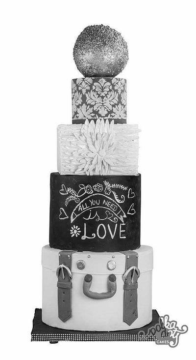 Five shades of grey - Cake by Sugar cottage by pooja 