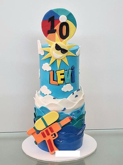 Pool Party Cake - Cake by The Custom Piece of Cake