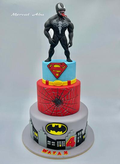 Superheroes cake  - Cake by Mervat Abu