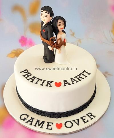Game Over cake for Bride - Cake by Sweet Mantra Homemade Customized Cakes Pune