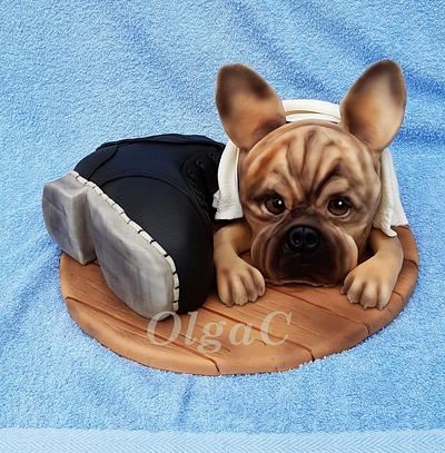 French bulldog - Cake by OlgaC