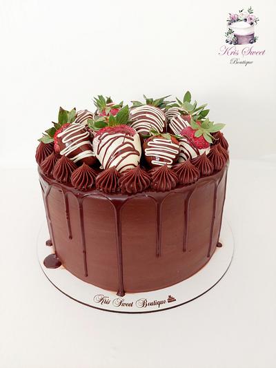 Chocolate whit strawberries 🍓  - Cake by Kristina Mineva