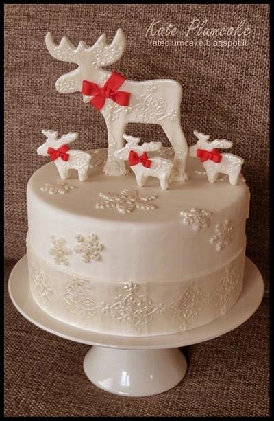 Reindeer Christmas cake - Cake by Kate Plumcake